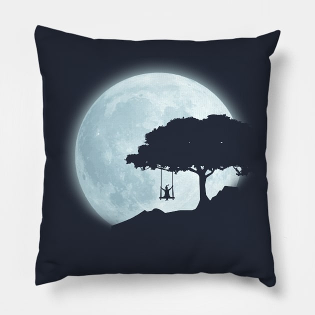 Swinging to the Moon Pillow by omergul