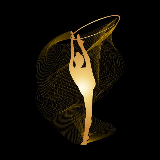 Rhythmic Gymnast with hoop by Elenia Design