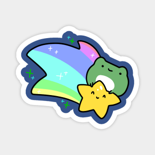 Rainbow Shooting Star Frog Magnet