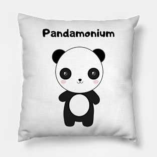 Pandamonium cute panda design Pillow