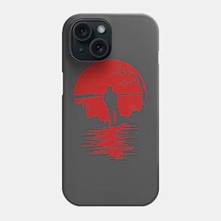 A lone hoodie man Phone Case