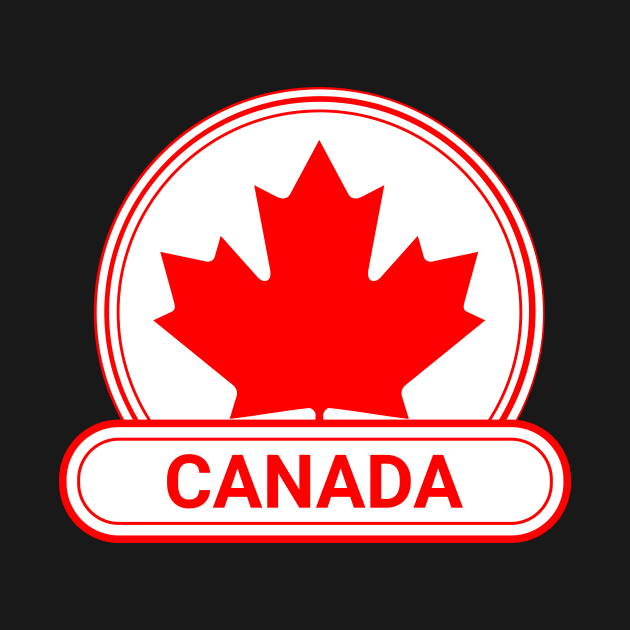 Canada Country Badge - Maple Leaf Canada Flag by Yesteeyear