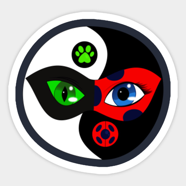 miraculous ladybug yin yang miraculous ladybug sticker