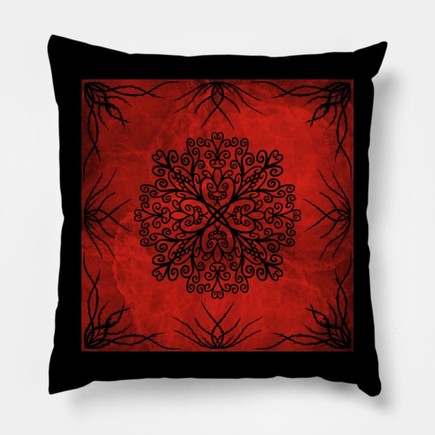 Celtic Knot Hearts Pillow by Kcinnik