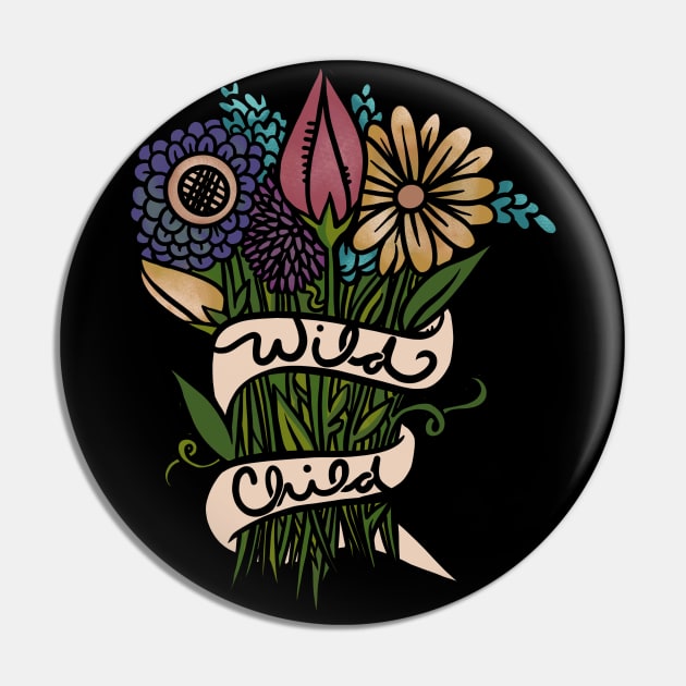 Wild Child Pin by bubbsnugg