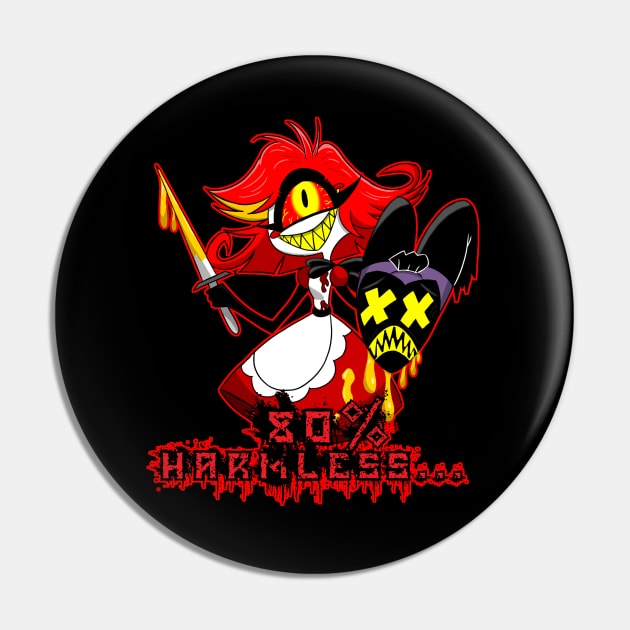 Hazbin Hotel Niffty 80% Harmless Pin by DarkArtsStudios