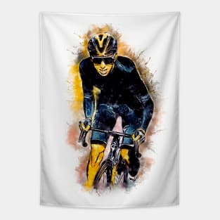 The CYCLIST Watercolor Artwork for all the cycling fans Tapestry