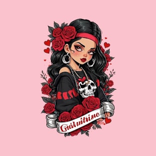 Cute Gangster Chola: Spreading Love with Attitude! - Valentine's T-Shirt