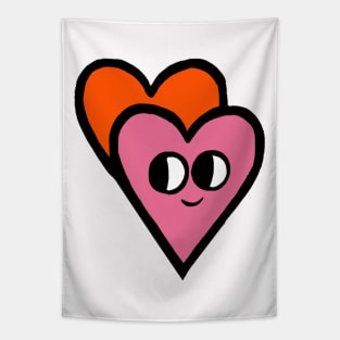 Heart With Face Tapestry