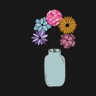 Vase of Multi-Colored Flowers T-Shirt