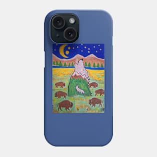 Montana Wolves and Bison Phone Case