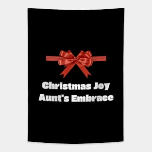 Christmas joy, Aunt's embrace. Tapestry