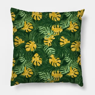 Tropical Minimalism: Monstera Leaf Elegance Pillow