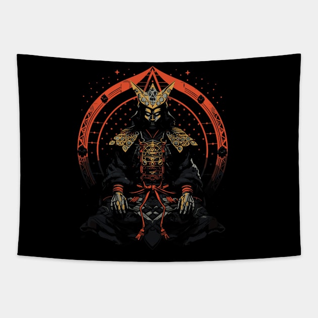 Japanese Artwork in Modern Design Style Tapestry by rhazi mode plagget