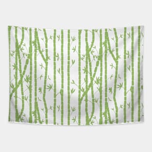 Bamboo forest on white background Tapestry