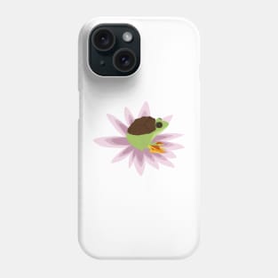 Frog on a flower Phone Case