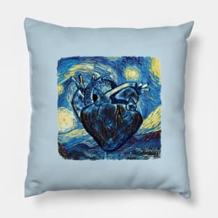 Heart Van Gogh Style Pillow