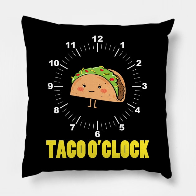 Taco O'Clock Pillow by MonkeyLogick