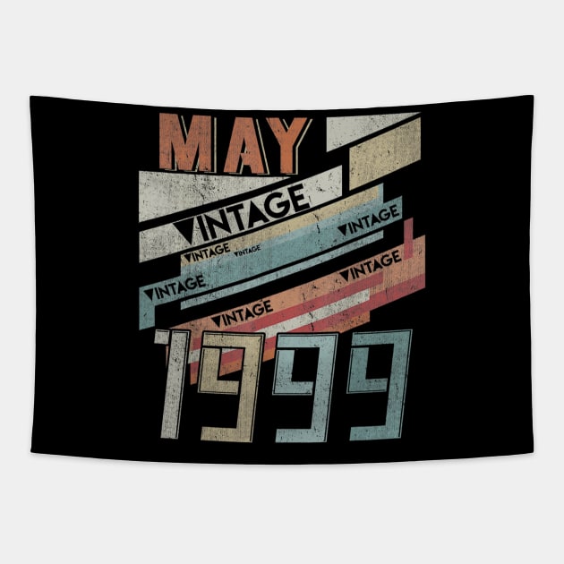 Born In MAY 1999 210th Years Old Retro Vintage Birthday Tapestry by teudasfemales