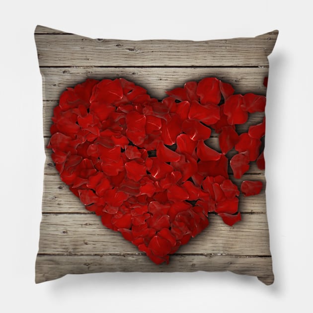 rose heart Pillow by psychoshadow