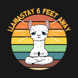 Llamastay 6 Feet Away T-Shirt