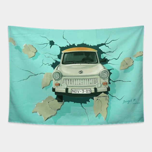 Berlin Wall Art Tapestry by mariasshop