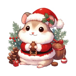 Cute Christmas Santa Hamster T-Shirt