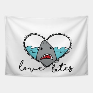 Love  and Shark Bites Tapestry