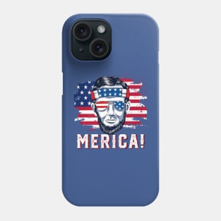 4th Of July, MERICA Abraham Lincoln Phone Case