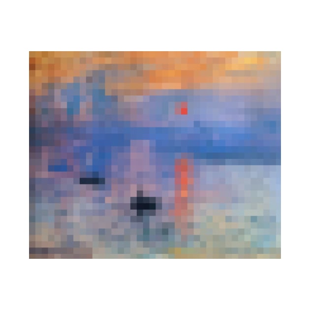 Monet Impression Sunrise - Pixel Art by shamila