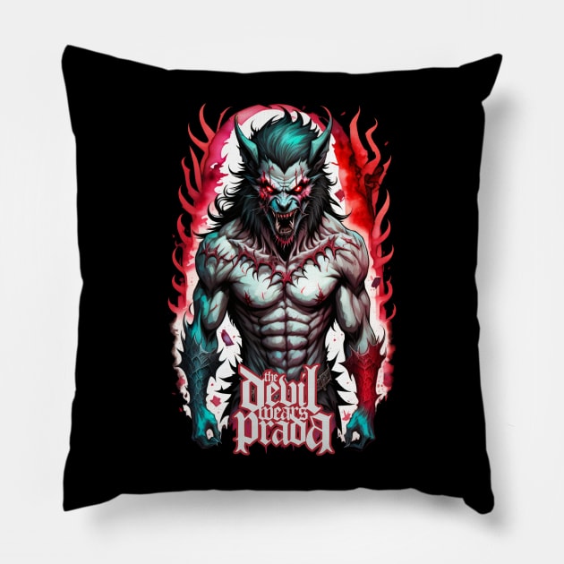 The Devil Wears Prada Demon Wolves Pillow by DeathAnarchy