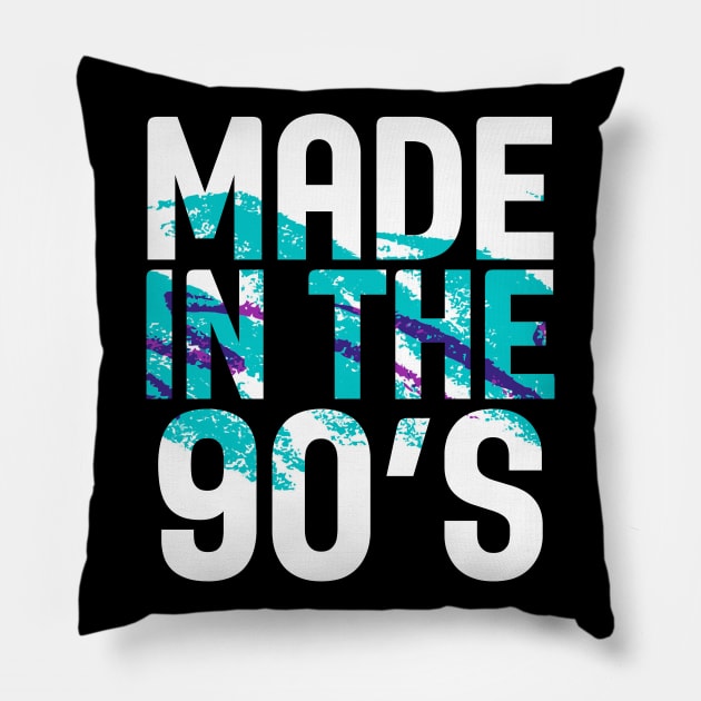 Made in the 90's 1990's Kid Funny Vintage Retro Birthday Pillow by charlescheshire