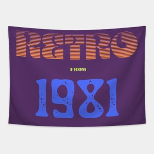 Retro Birthyear T-Shirt Tapestry