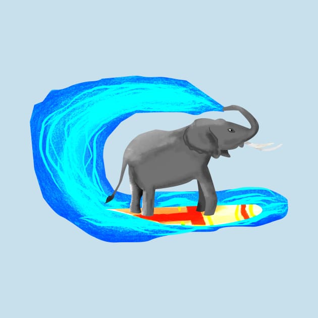 Surfing Elephant by creationoverload