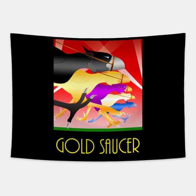 Gold Saucer Tourism Poster Tapestry by Sunshone1