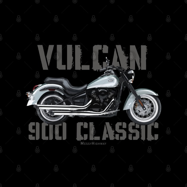 Kawasaki Vulcan 900 Classic, white sg by MessyHighway