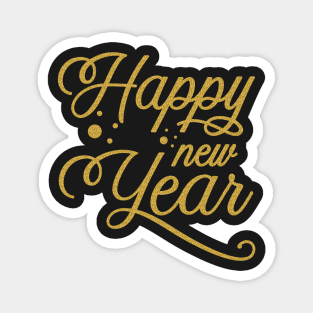 Golden Design New Year Magnet