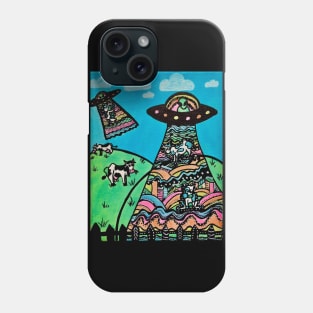 Trippy alien abduction Phone Case