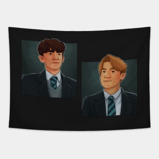 Nick and Charlie - heartstopper drawing Tapestry