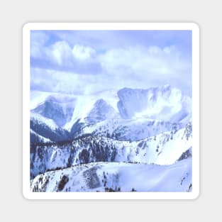 Blue Snow Mountain Range Magnet