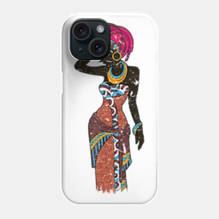 Afro Black Women Head Wrap Dashiki Style Phone Case