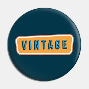 Vintage Text | Vintage Design Pin