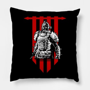 Samurai Warrior With Banner II Pillow