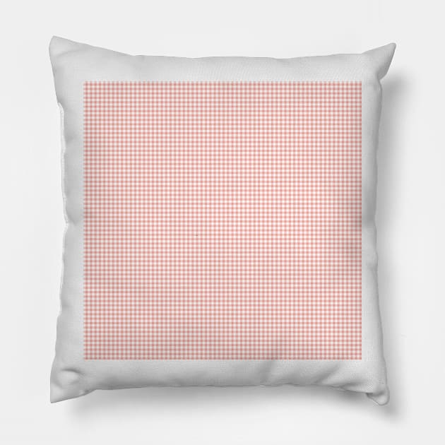 Blush Pink and White Gingham Check Pillow by sorbetedelimon