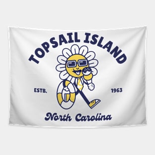 Topsail Island, North Carolina Flower Fun in the Sun Tapestry
