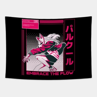 Embrace The Flow Parkour Tapestry