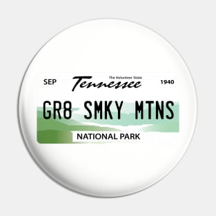 Great Smoky Mountains - TN License Plate Pin