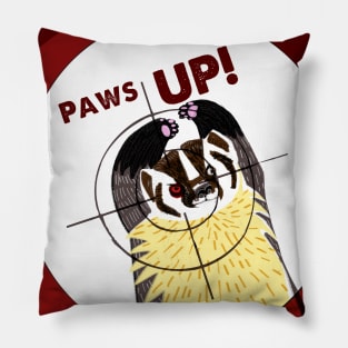 Paws up stop killing American Badger Pillow