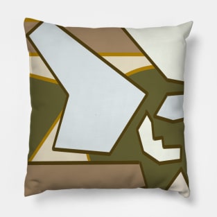 Abstract Desert Oasis Pillow