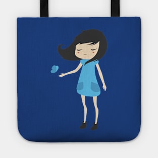 Girl and Butterfly Tote